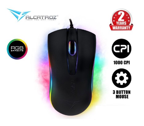 Alcatroz Gaming Mouse Asic 9 RGB FX 1000CPI Wired