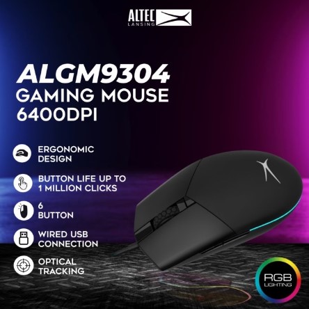 Mouse Gaming Altec Lansing ALGM-9304 - 6400DPI Gaming Mouse