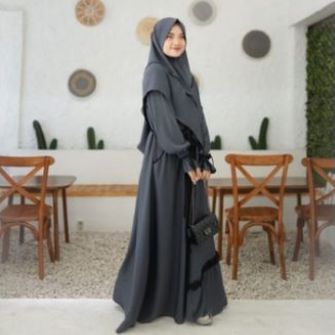 Gamis Set Hijab Syari Bahan Yoris