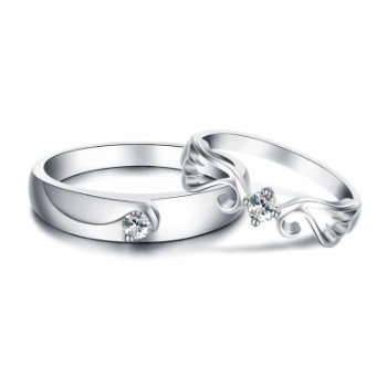 Couple Ring Perak 925 Platinum