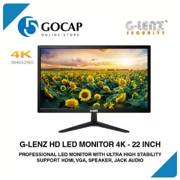 G-LENZ Monitor 22 Inch LED 4K