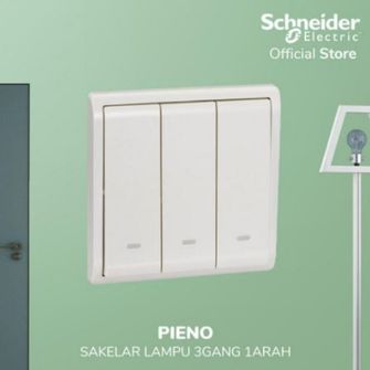 Schneider Electric Pieno Saklar Lampu Rumah 3 Gang 1 Arah