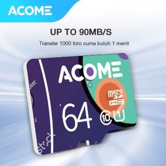 Acome Micro SD Card 64GB High Speed Up To 90MB