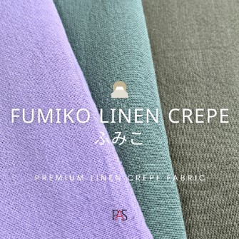 Bahan Fumiko Linen Crepe Premium