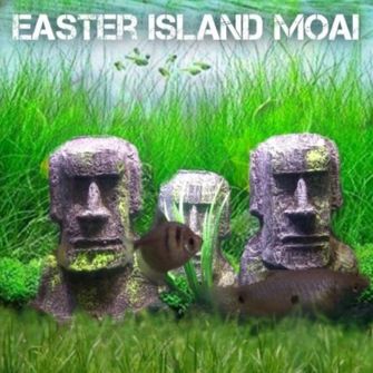 Hiasan Aquarium Patung Moai